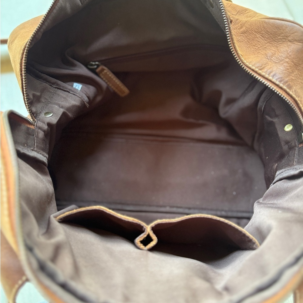Unbranded Chocolate Brown Suede Leather Genuine Dispatch Travel Bag. 16X11X9 - Picture 9 of 9